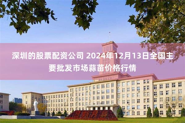 深圳的股票配资公司 2024年12月13日全国主要批发市场蒜苗价格行情