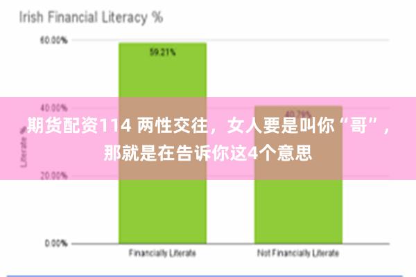 期货配资114 两性交往，女人要是叫你“哥”，那就是在告诉你这4个意思