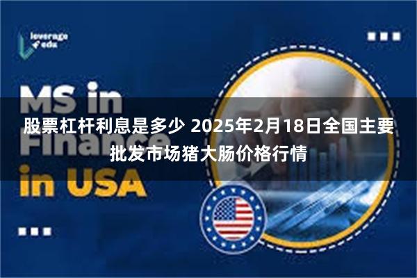 股票杠杆利息是多少 2025年2月18日全国主要批发市场猪大肠价格行情